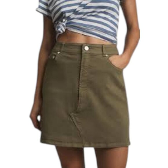 NWT Pilcro Denim Mini Skirt in Moss 12 - Picture 1 of 5